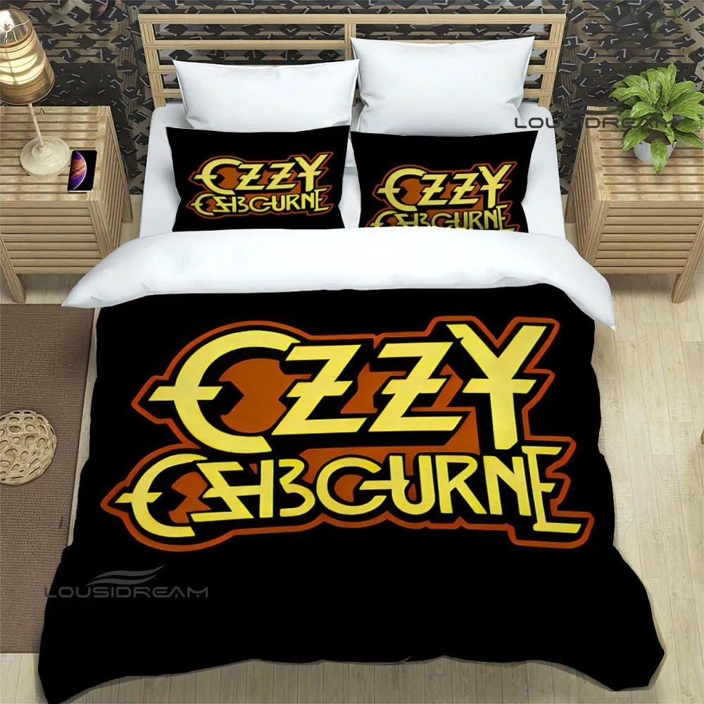 Dive into Ozzy's Dreamworld: A Retro Bedding Symphony for Headbanging Sleep - Premium bedding from Lizard Vigilante - Just $57.99! Shop now at Lizard Vigilante