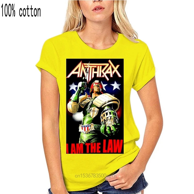 Anthrax JUDGE DREDD I AM THE LAW T-Shirt 2024 Thrash Metal Band - Lizard Vigilante