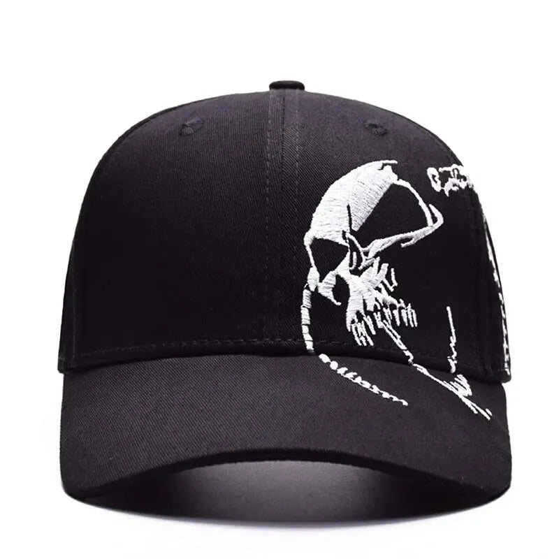 Unisex Skull Embroidery Baseball Cap – Adjustable Casual Hat for Outdoor Protection - Premium Baseball cap from Lizard Vigilante - Just $23.88! Shop now at Lizard Vigilante