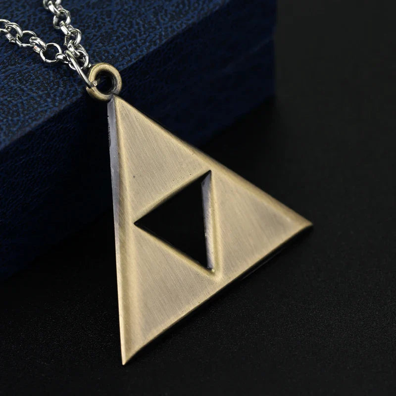 Breath of the Wild Vintage Necklace for Men Women LoZ Game Triforce Triangle Amulet Choker Necklace Cosplay Party Jewelry Gifts