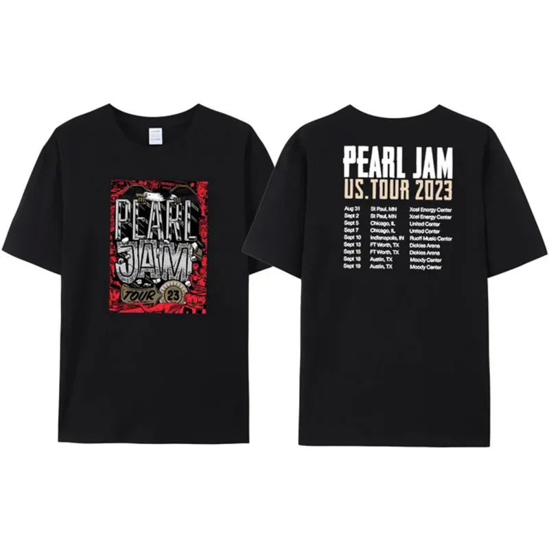 Pearl Jam 2024 Summer Tour T-Shirt – 100% Cotton Rock & Roll Icon Casual Tee for Men - Premium t-shirt from Lizard Vigilante - Just $25.99! Shop now at Lizard Vigilante