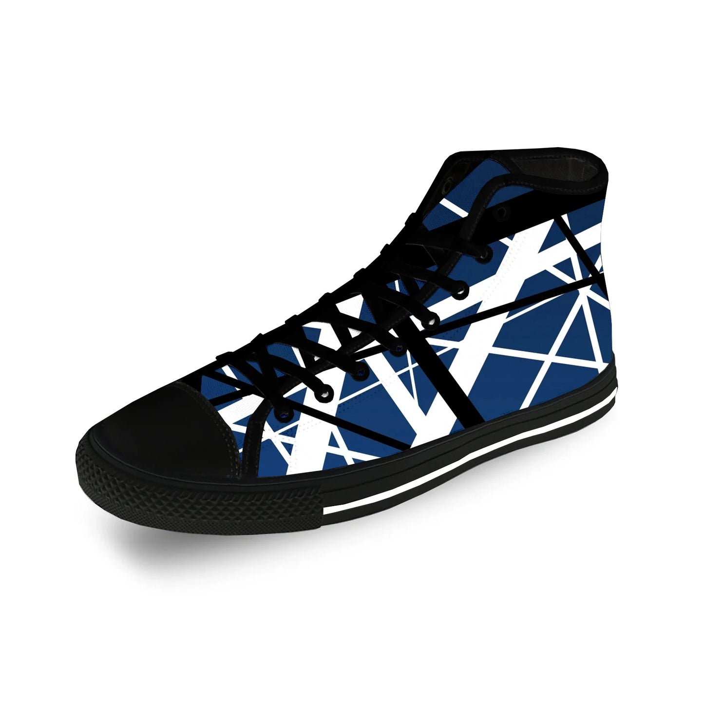 Van EVH 5150 STRIPES Halen Harajuku Lightweight Cloth 3D Print  High Top Canvas Shoes Men Women Casual Breathable Sneakers - Premium high top sneakers from Lizard Vigilante - Just $48.88! Shop now at Lizard Vigilante