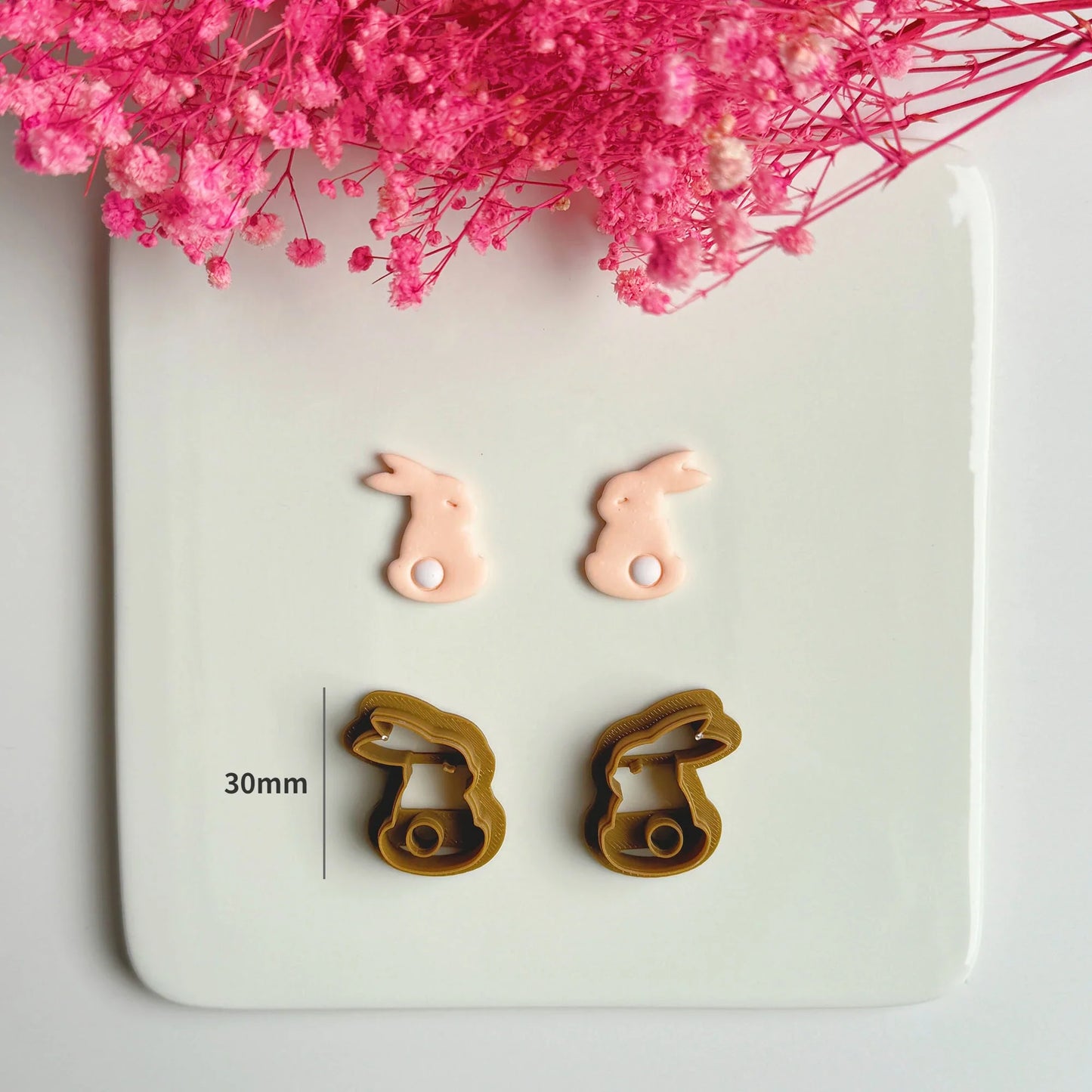 Easter Series Cute Cartoon Rabbit Carrot Shape Polymer Clay Cutters For DIY Earrings Jewelry Makings Embossing Cutting Die