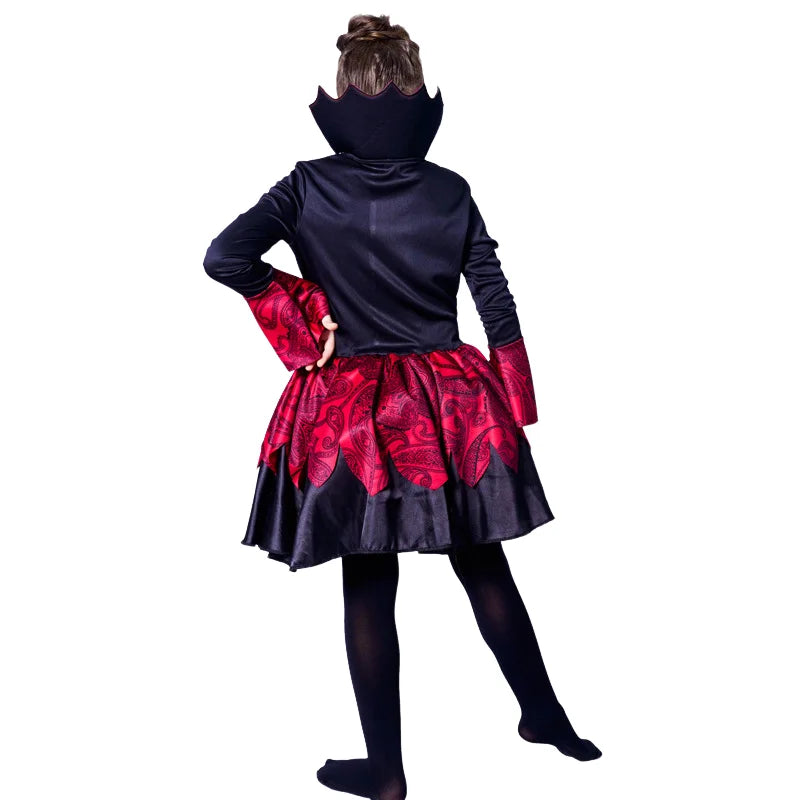 Halloween Children Vampiress Cosplay Costume Holiday Party Funny Dress Set Girl Red Cute Costume Party Stage Performance Clothes - Premium Cosplay Costumes from Lizard Vigilante - Just $36.88! Shop now at Lizard Vigilante