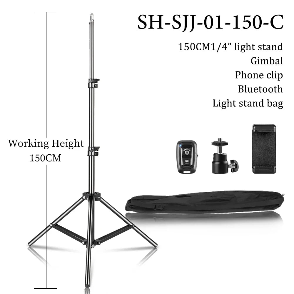 200cm Adjustable Photography Tripod Light Stand with 1/4 Screw Head, Lightweight Aluminum Tripod for Ring Light, Phone & DSLR Cameras – Pro Photo Studio Support - Premium light stand from Lizard Vigilante - Just $21.99! Shop now at Lizard Vigilante