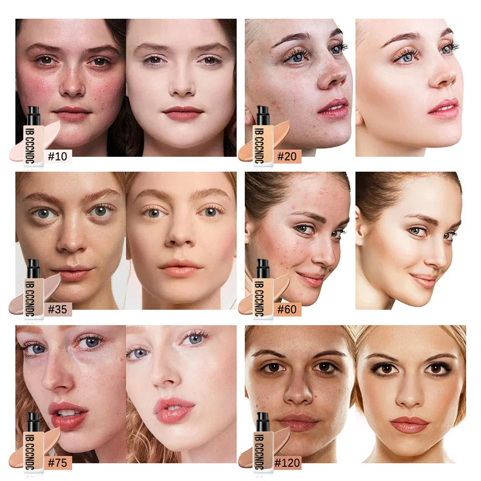 High Coverage Foundation Foundation Face Cream Cosmetic Foundations Makeup Waterproof Mist Korean Makeup Base Make Up Cc Bb Full