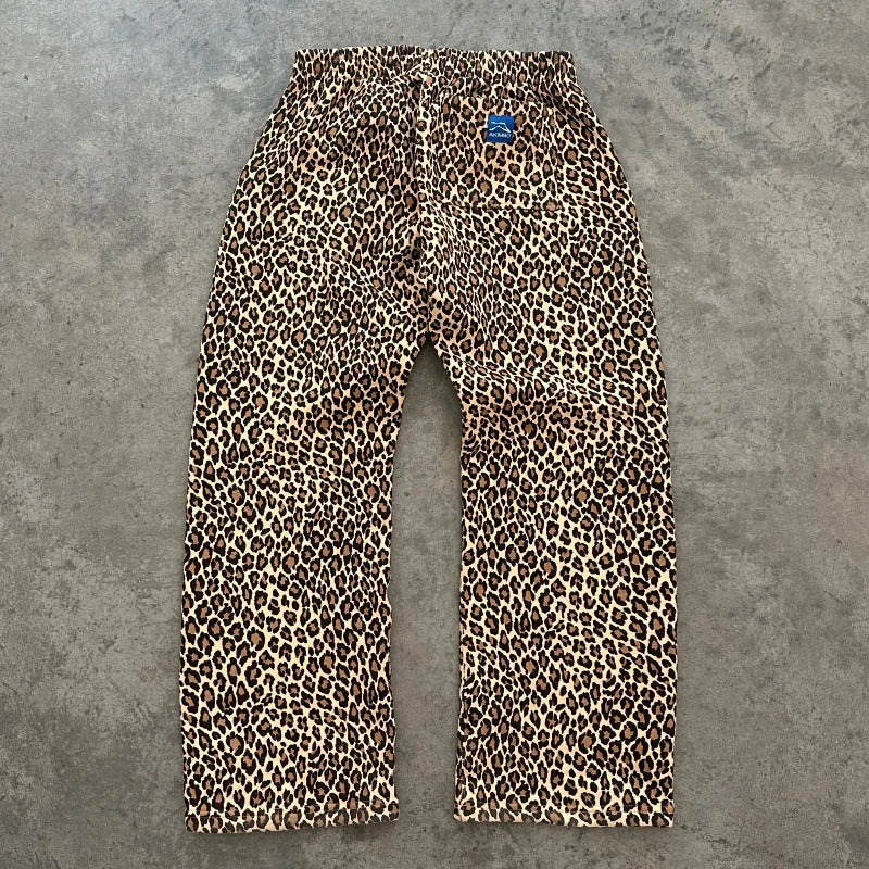 Camo Carnage Street Pants – Y2K Gothic Branch Camo Straight-Leg Sweatpants, High Street Havoc Edition 🩶🔥