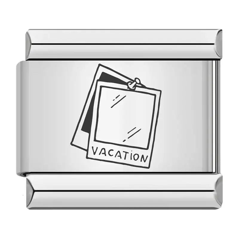 1pc New Designer Exploration Hotel Map Tent Charm Links Fit 9mm Bracelet Stainless Steel Jewelry DIY Making Bangle