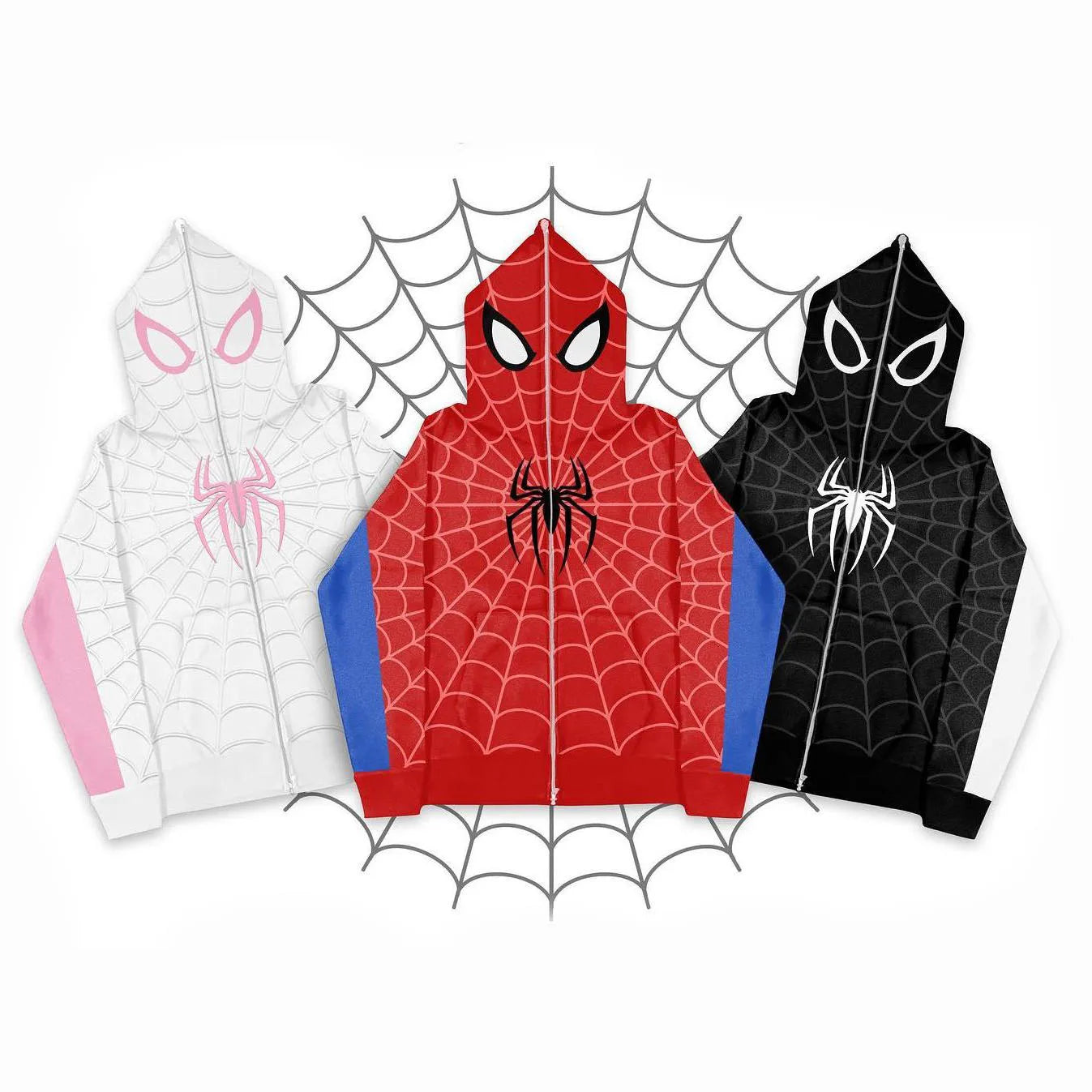 Women's Spider Web Red Hoodie Sweatshirt Harajuku Punk Grunge Women Hip Hop - Premium hoodie from Lizard Vigilante - Just $33.99! Shop now at Lizard Vigilante