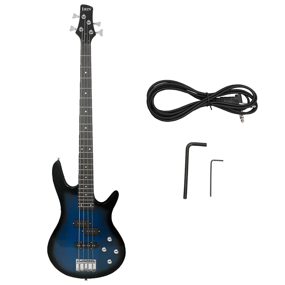 IRIN 4 String Electric Bass Guitar – 24 Frets Maple Body With Cable And Wrenches For Rock Performance
