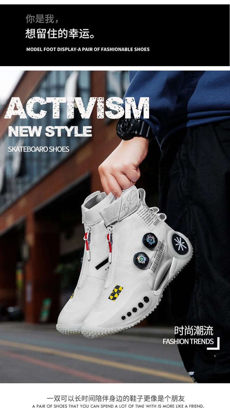 Brand Hip-hop Sneakers Men High-top Men Basketball Shoes Kids Women Designer Basket Boots Fashion Street Style Sports Shoes Male - Premium  from Lizard Vigilante - Just $66.99! Shop now at Lizard Vigilante