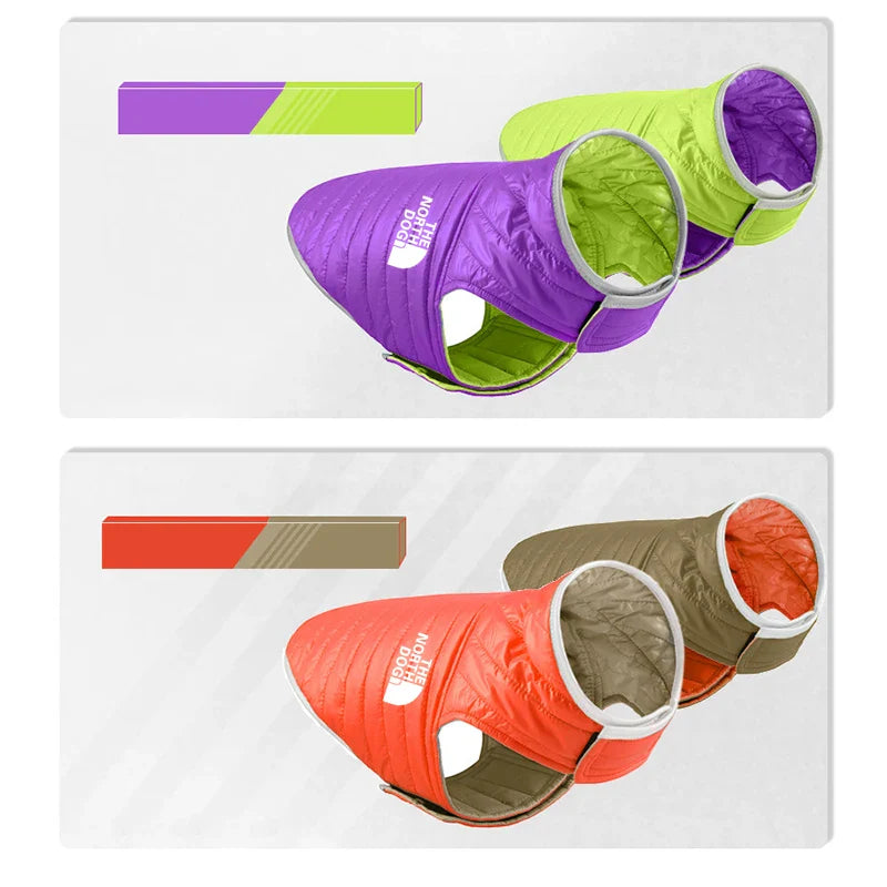 Double Sided Dog Coat Winter Warm Pet Dog Clothes For Small Medium Dogs Vest Chihuahua Clothing Soft Puppy Costumes Ropa Perro