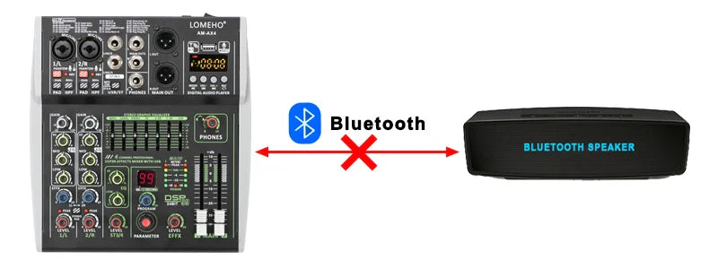 99 DSP Effects Mixing Console Podcast Mini 4/6 Channels Sound Audio Mixer Individual 48V Bluetooth USB PC Play Record AM-AX4/6