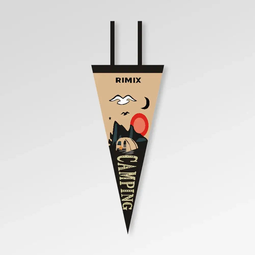 Outdoor Camping Tent Pennant Flags Picnic Canopy Atmosphere Decorations Camp Hanging Flags Holiday Scene Felt Bunting