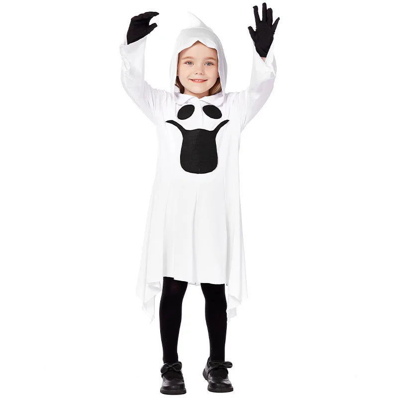 Halloween Children's Day Cosplay Small Ghost Costume Girl Cute Printed Dress Funny School Stage Costumes Performance Clothes - Premium Cosplay Costumes from Lizard Vigilante - Just $28.88! Shop now at Lizard Vigilante