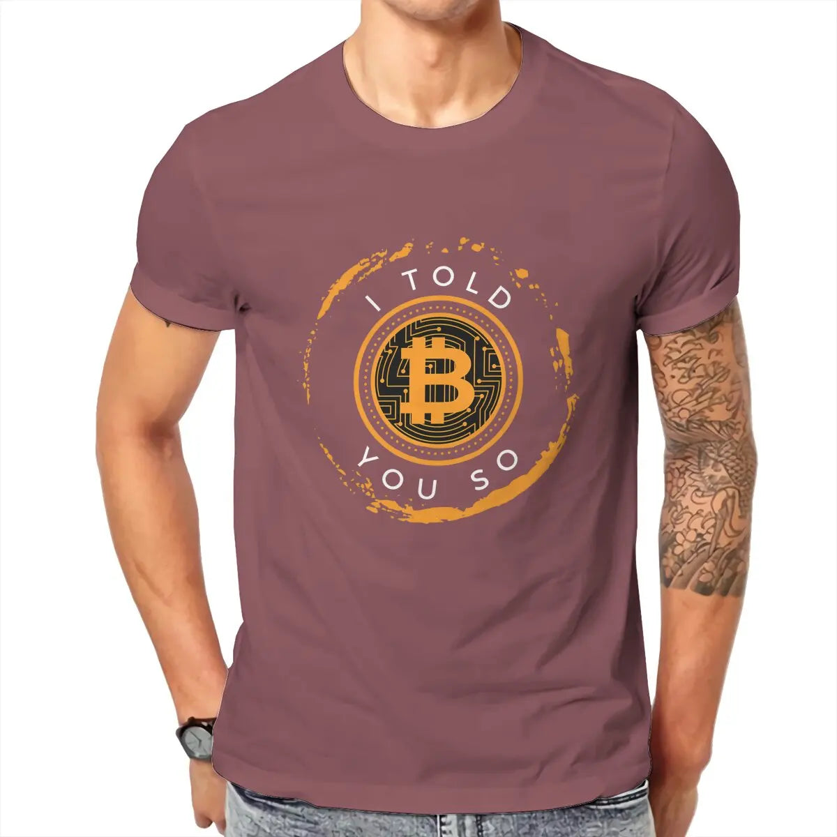 Crypto Miners I Told You So Bitcoin T Shirt Comfortable Casual Short Sleeve Tee