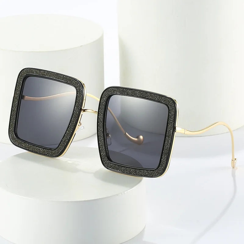 Glitter Vortex Shades – Rockstar Ice-Out Sunglasses for Unapologetic Legends - Premium shades from Lizard Vigilante - Just $26.99! Shop now at Lizard Vigilante