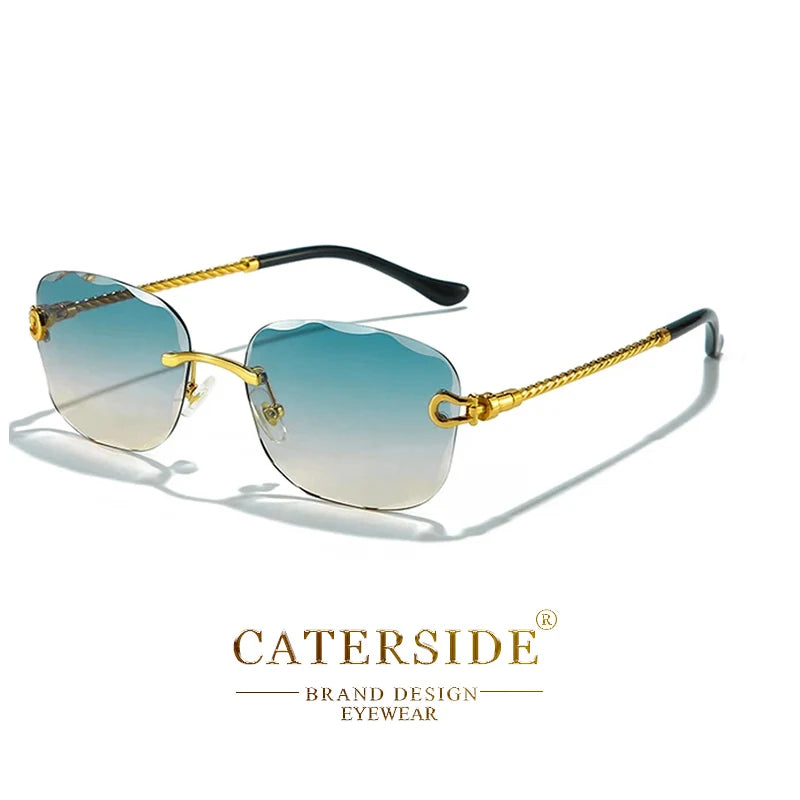 Rimcutter Royale: Caterside Retro Gradient Sunglasses – Blade Lens Street Icon Shades - Premium shades from dsers - Just $15.99! Shop now at Lizard Vigilante