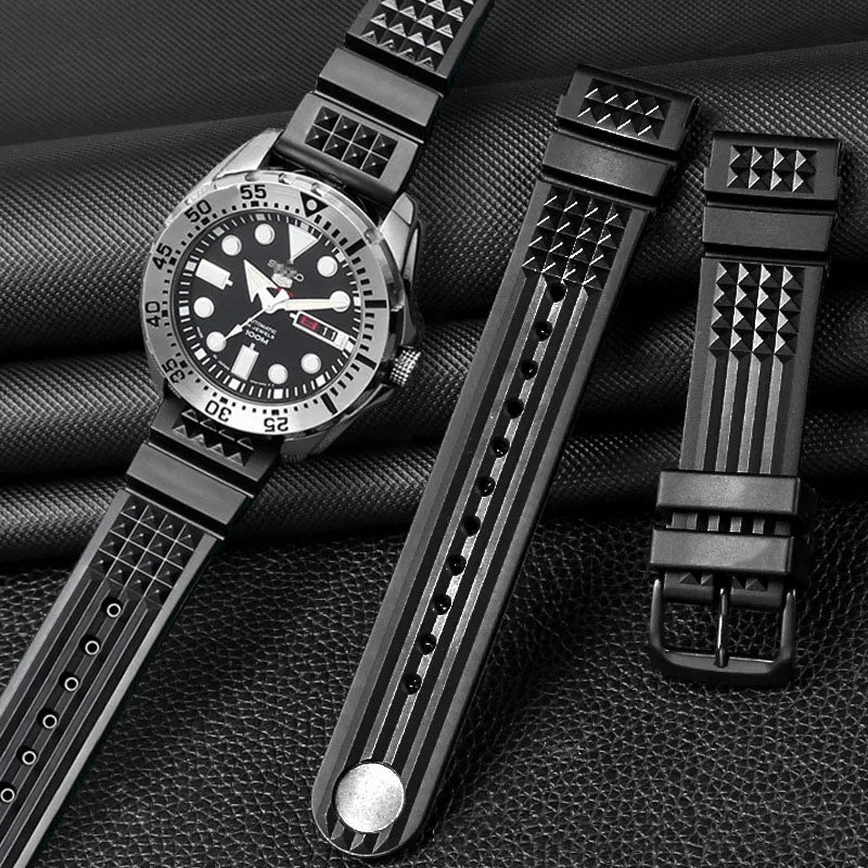 Seiko SRP601J1 Dive Ready Strap – Waterproof Silicone Sport Watchband for Underwater Adventures, 20mm & 22mm - Premium watch strap from Lizard Vigilante - Just $23.88! Shop now at Lizard Vigilante