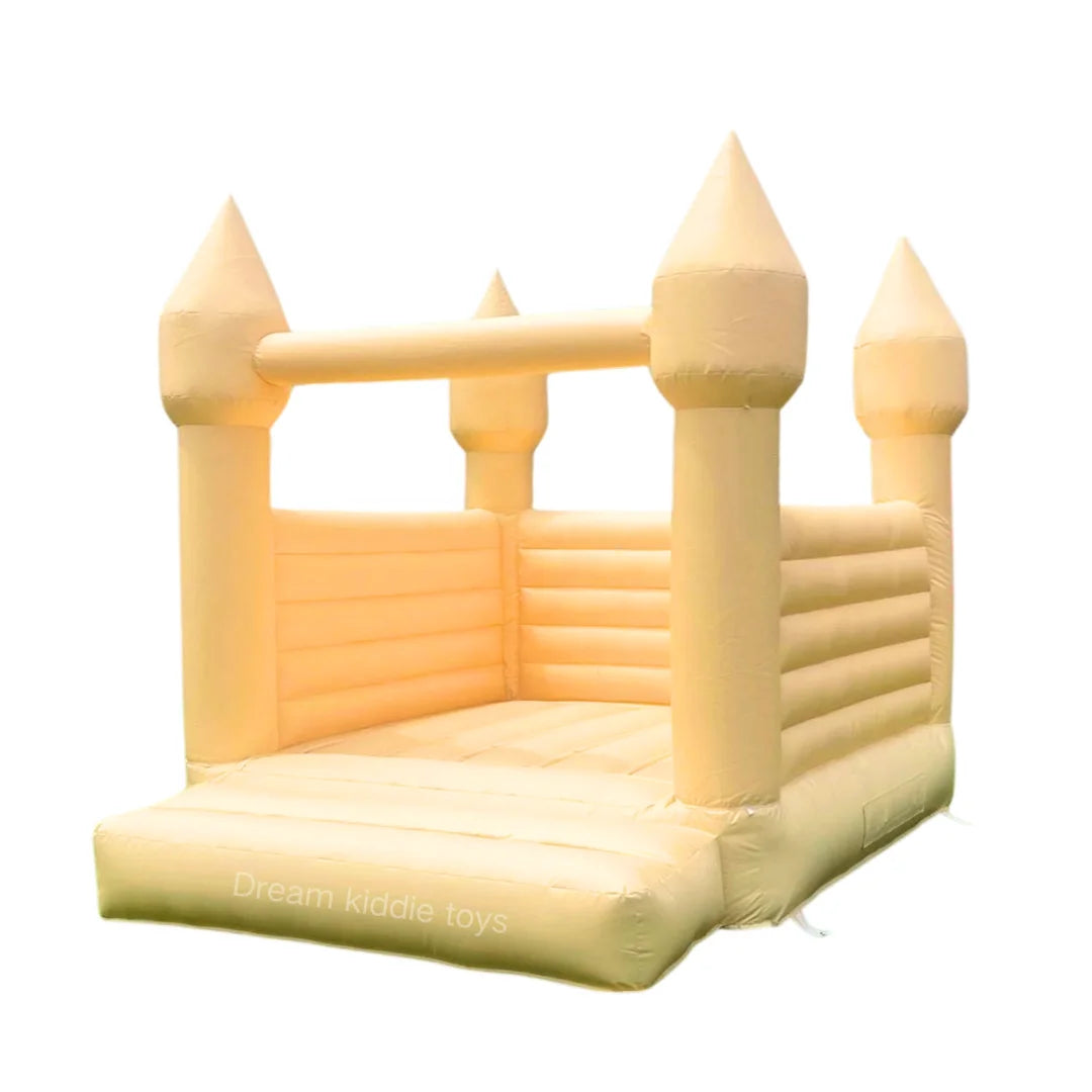 Inflatable Beige Bounce House – Commercial PVC Bouncy Castle for Kids and Adults - Premium bounce house from Lizard Vigilante - Just $739.99! Shop now at Lizard Vigilante