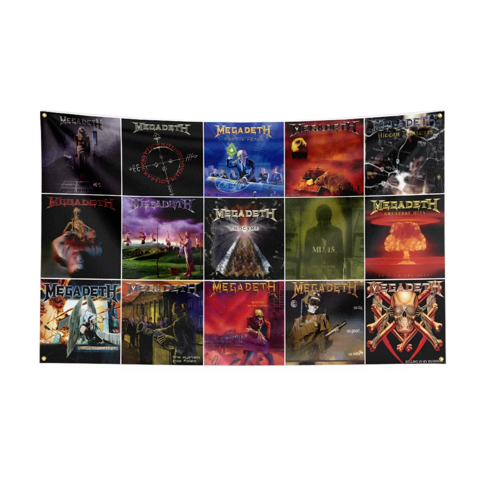 Megadeth Band Flag – Heavy Metal Rock Polyester Banner for Bedroom & Outdoor Wall Art - Premium flag from Lizard Vigilante - Just $17.99! Shop now at Lizard Vigilante