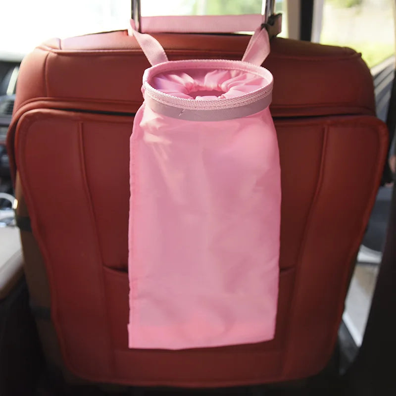 Car Garbage Bin Oxford Cloth Black Auto Trash Bag Hanging Seat Back Storage Bag Trash Can Organizer Accessories Interior