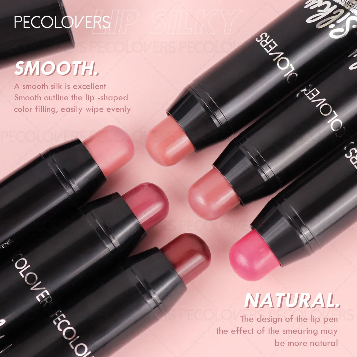 1PC Long-Lasting, Waterproof Lipstick with High Pigmentation & Moisturizing Balm - Perfect for All Skin Types
