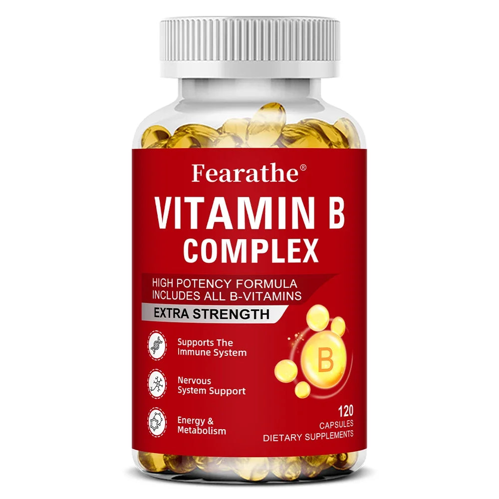 Vitamin B-Complex Vitamin Supplements (B12 B2 B3 B6 Folic Acid &Biotin), Immune & Energy Support,Immune Health