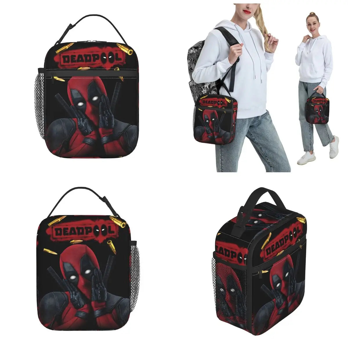 Deadpool Film-Inspired Insulated Lunch Bag – High-Capacity Thermal Tote for Men, Women, College, and Picnics - Premium bag from Lizard Vigilante - Just $23.88! Shop now at Lizard Vigilante