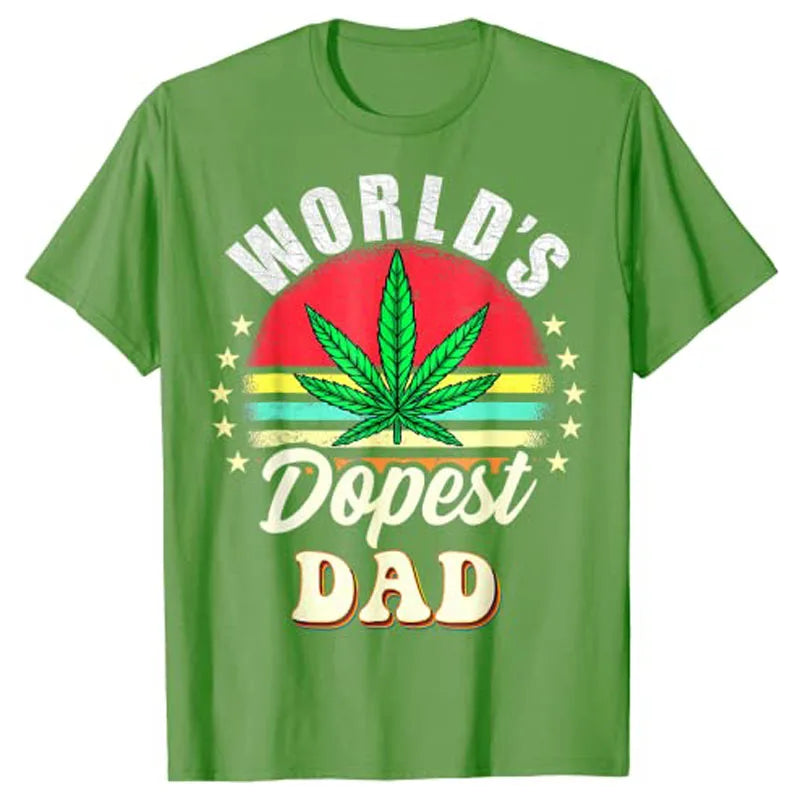 Vintage Worlds Dopest Dad Weed Cannabis Father Day T-Shirt Graphic Tee Tops Smoking Lover Apparel Gifts - Premium T-Shirt from dsers - Just $23.88! Shop now at Lizard Vigilante