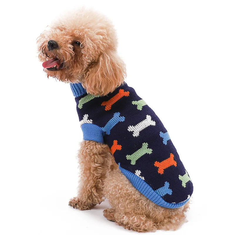 Dog Clothes Winter Warm Puppy Cats Sweater For Small Medeium Dogs Knit Sweater Pug Chihuahua Coat Bulldog Pullover Pet Clothing - Premium  from Lizard Vigilante - Just $4.99! Shop now at Lizard Vigilante