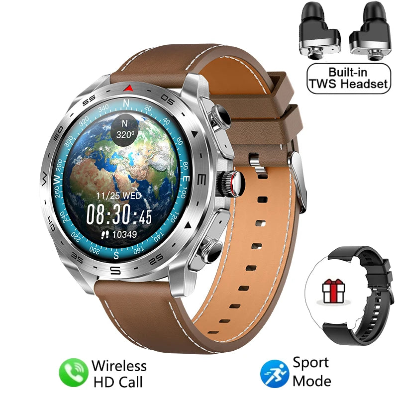 TWS Smart Watch 2-in-1 Bluetooth Earphones HIFI 9D Sound Quality Bluetooth Call For Men and Women Sports Smartwatches - Premium smartwatch from Lizard Vigilante - Just $72.99! Shop now at Lizard Vigilante