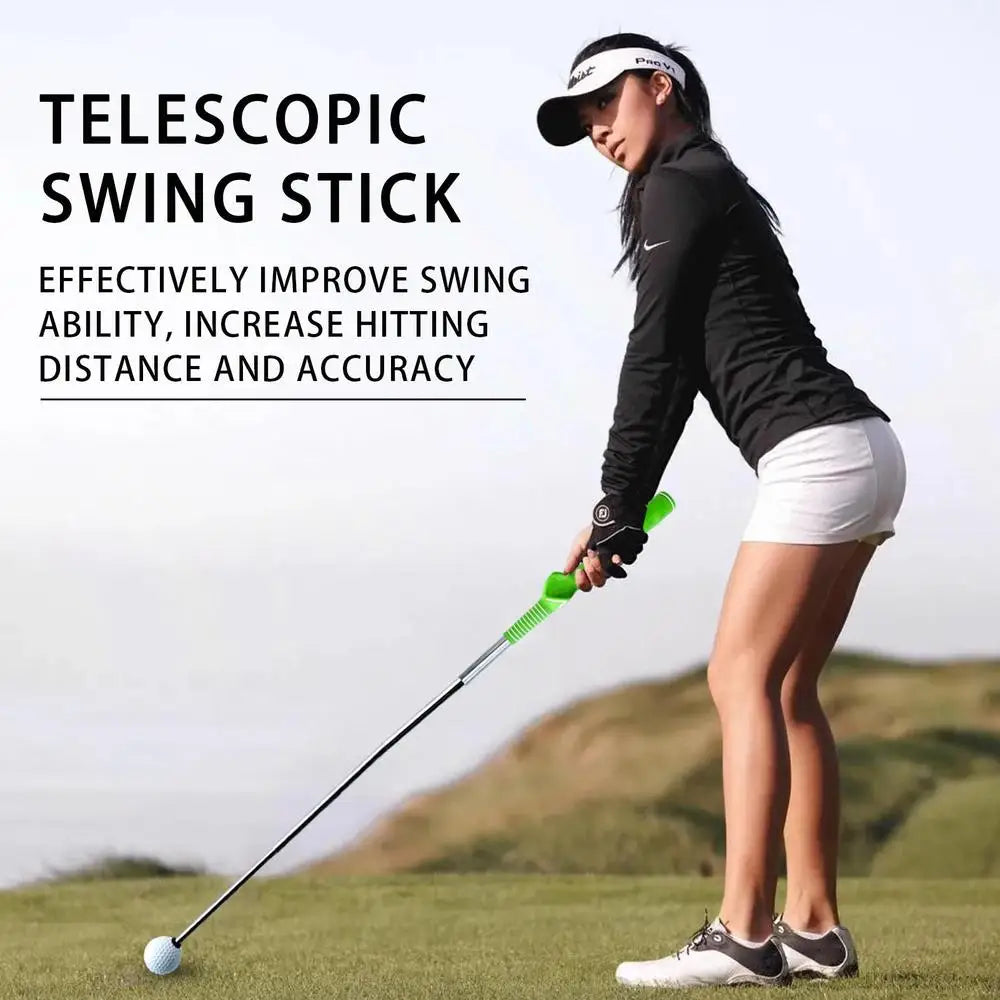 Golf Swing Practice Stick – Telescopic Swing Trainer for Perfecting Your Golf Technique - Premium golf training stick from Lizard Vigilante - Just $18.99! Shop now at Lizard Vigilante