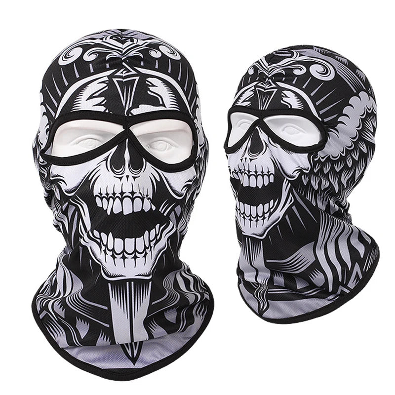 Skull Bandana Balaclava for Men & Women – Halloween Windproof Sports Scarf, Full Face Cover for Riding, Skiing, Fishing, Hiking, and More - Premium T-Shirt from Lizard Vigilante - Just $19.99! Shop now at Lizard Vigilante