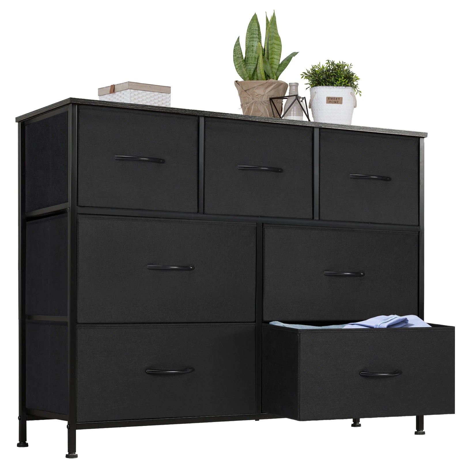 JHK Desser For Bedroom With 7 Fabric Drawers Organizer Storage Closet Chest Clothes For Living Room Display Cabinet Of Furniture - Premium  from Lizard Vigilante - Just $69.99! Shop now at Lizard Vigilante