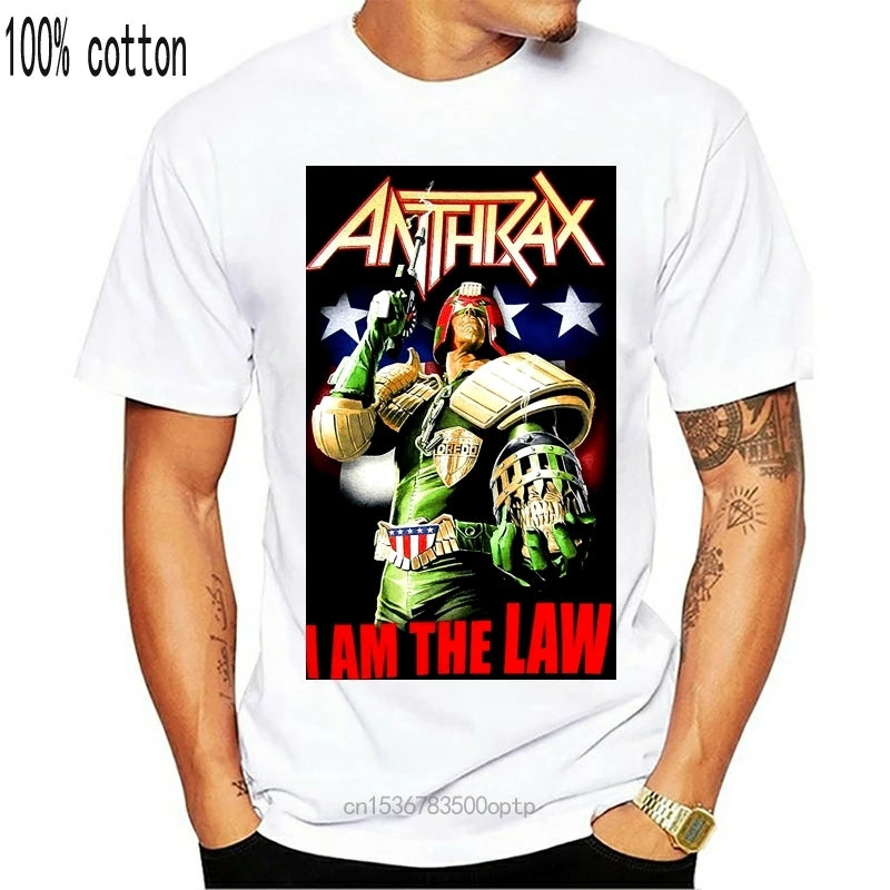 Anthrax JUDGE DREDD I AM THE LAW T-Shirt 2024 Thrash Metal Band - Lizard Vigilante