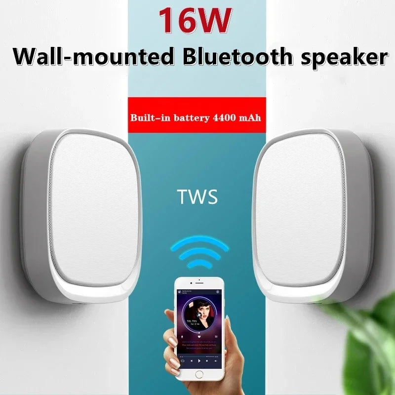 Shop Wall-mounted Bluetooth Speaker TWS Interconnection Built-in 4400 MAh Battery Boom Box Wireless 3D Surround Stereo Subwoofer