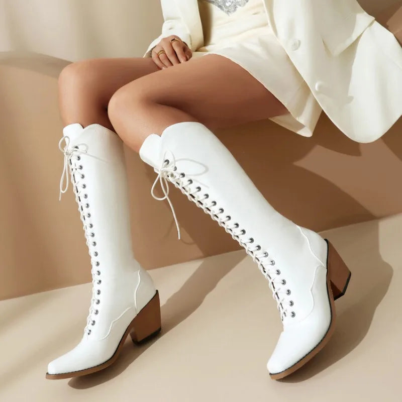 Shadow Standoff Punk Chelsea Knee Boots