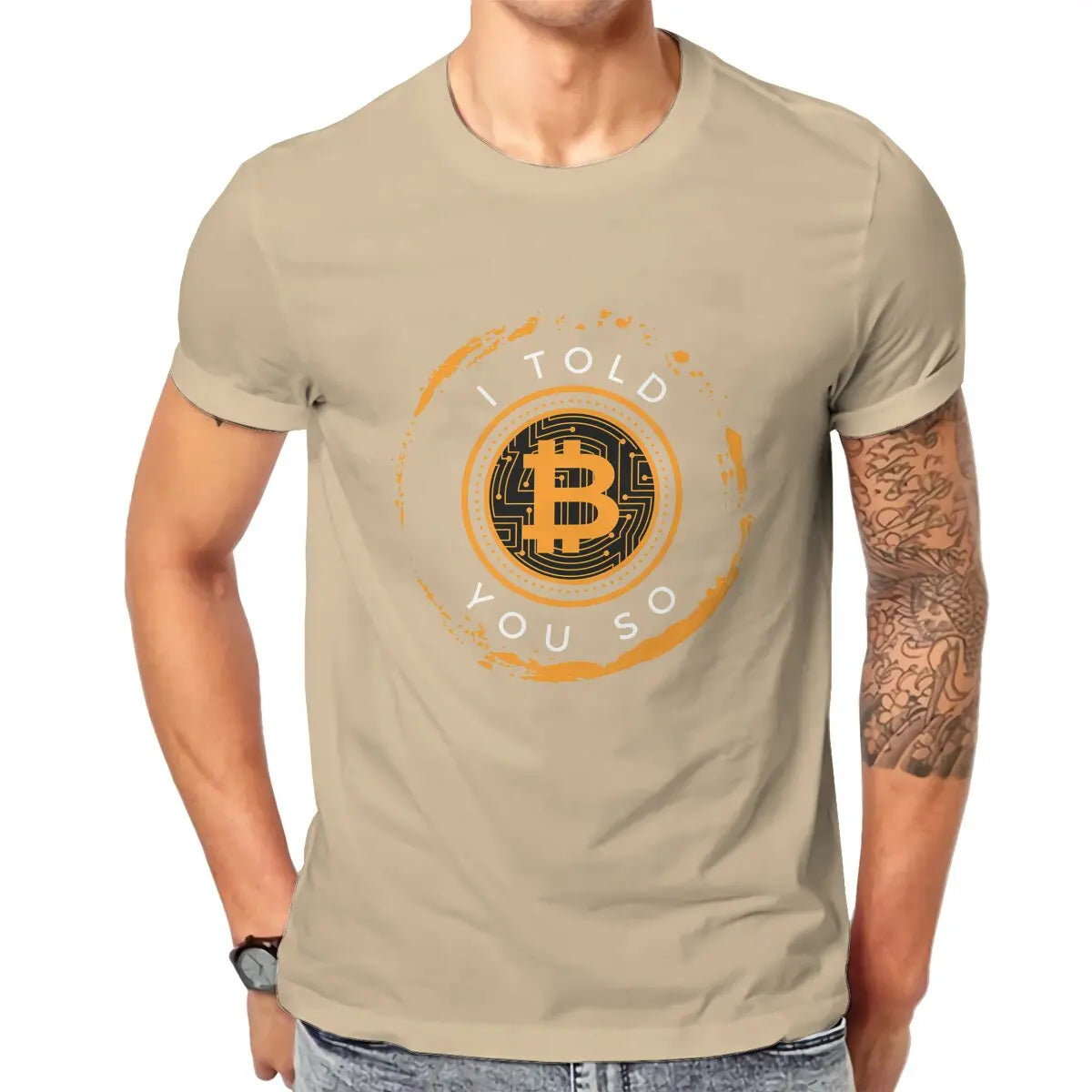 Crypto Miners I Told You So Bitcoin T Shirt Comfortable Casual Short Sleeve Tee