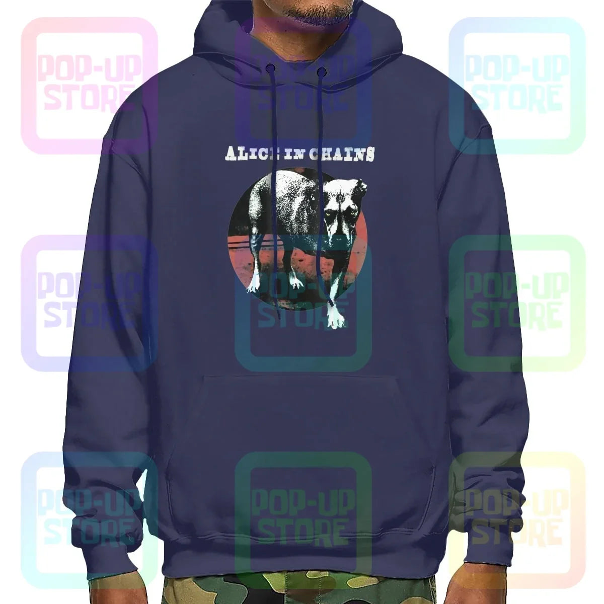 Alice in Chains Three-Legged Dog Hoodie – Retro Vintage Full-Sleeve Sweatshirt for All Seasons - Premium hoodie from Lizard Vigilante - Just $44.88! Shop now at Lizard Vigilante