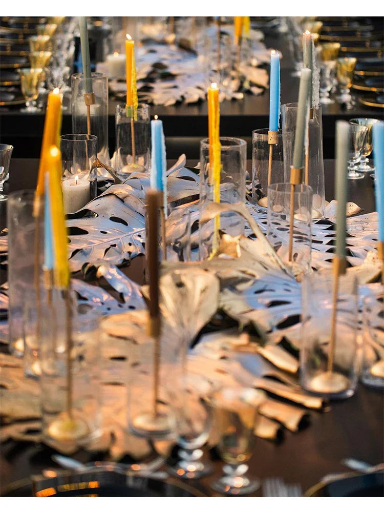 30CM Taper Candle 4 Pack - Home Interior Long Burning Dripless and Smokeless Candles Unscented - Valentines Candles for Home