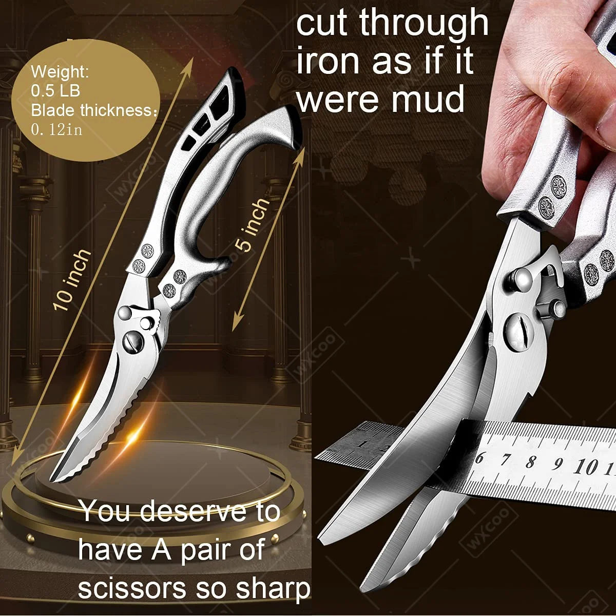 6 Pcs, Professional Kitchen Chef Knife Set, Multipurpose Knives Stainless Steel Knife Holder Kitchen Scissors - Premium knife set from dsers - Just $108.88! Shop now at Lizard Vigilante