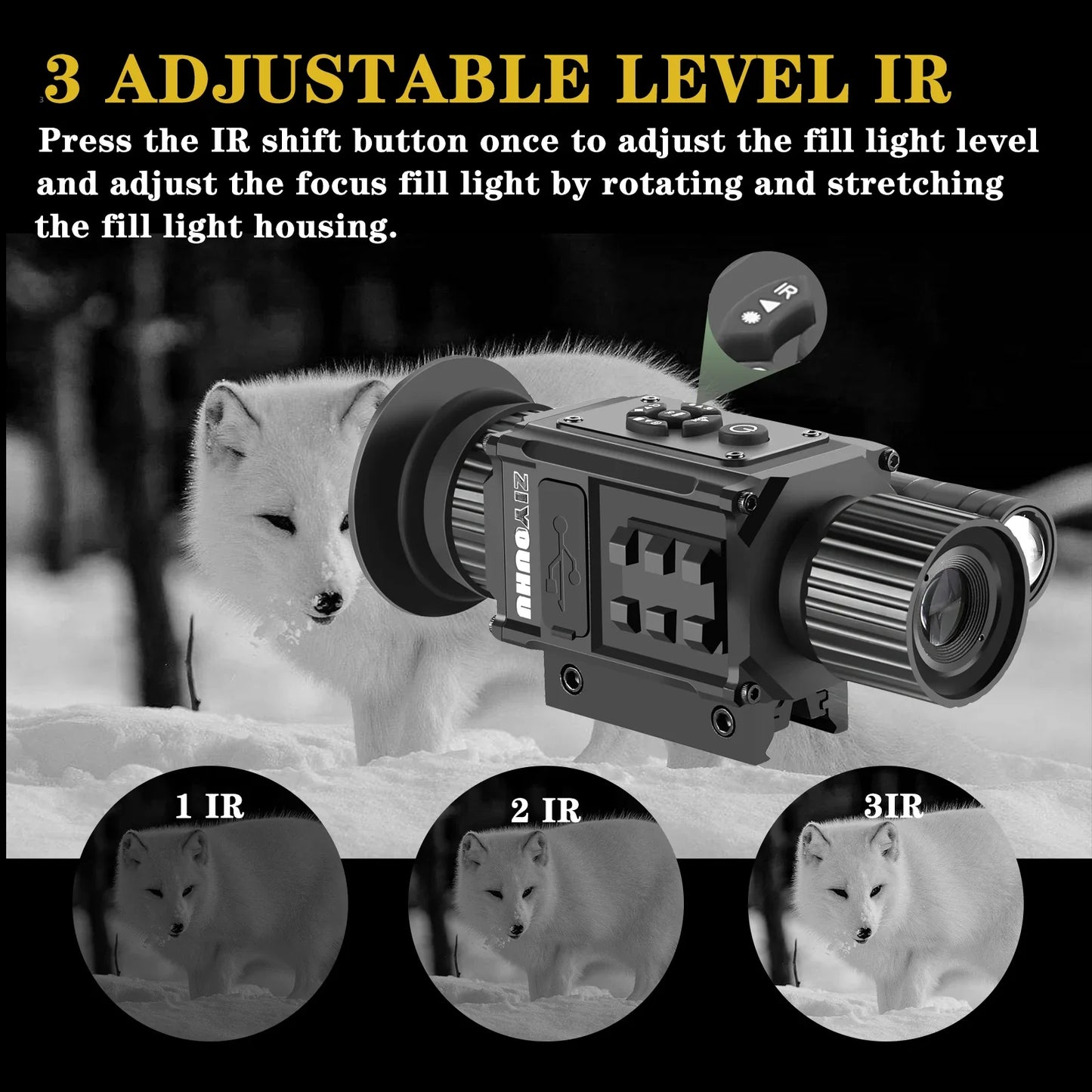 NV002M Digital Night Vision Camera 1080P Video Camera Infrared Monocular Multiple Image Mode Crosshair Hunting Night Sight Scope