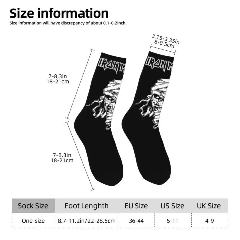 Iron Maiden Pop Roll Men's Crew Socks – Unisex 3D Printed Fashion Dress Socks for Rock & Roll Rebels - Premium socks from Lizard Vigilante - Just $16.88! Shop now at Lizard Vigilante