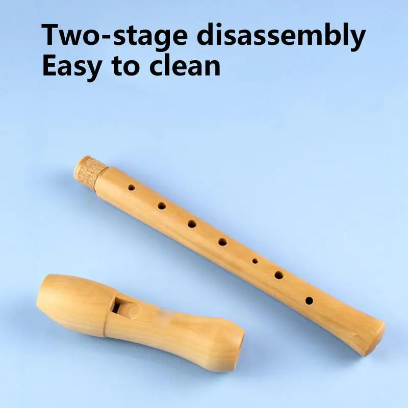 Children's Wooden Recorder Instrument - 8 Hole Fingering Flute in C Key - Premium recorder from Lizard Vigilante - Just $22.88! Shop now at Lizard Vigilante