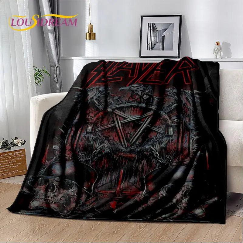 Slayer Heavy Metal Band Soft Plush Blanket,Flannel Blanket Throw Blanket for Living Room Bedroom Bed Sofa Picnic Cover Warm Kids - Lizard Vigilante