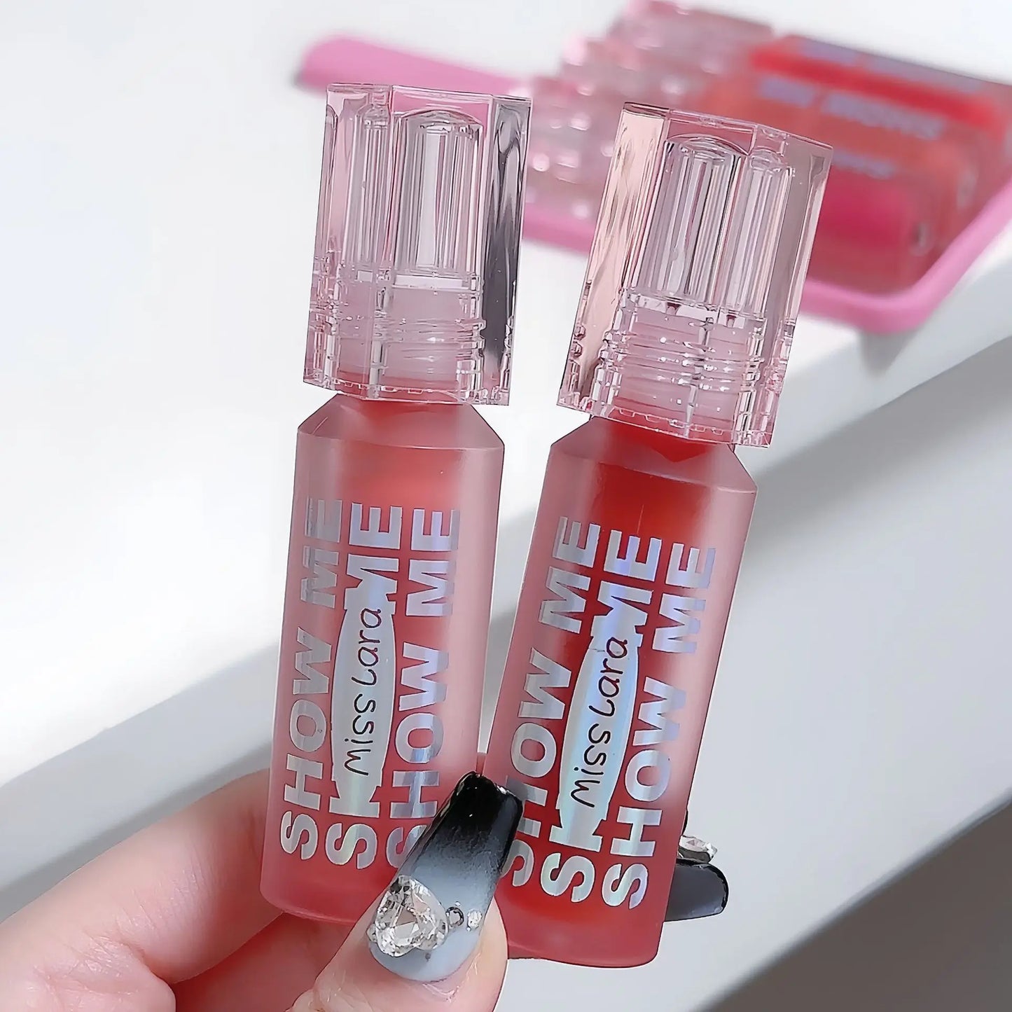 MISS LARA Show Me Cheap Lipstick Mirror Watery Glass Lip Gloss Moisturizes Whitens Atmosphere Pure Girly Lip Gloss Cosmetics Hot