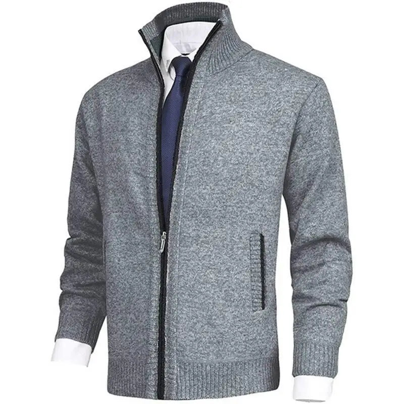 King Billion Off-White Winter Warrior Men’s Thick Knit Cardigan — Full Zip Turtleneck Fleece Coat Plus Size - Premium cardigan from dsers - Just $56.66! Shop now at Lizard Vigilante