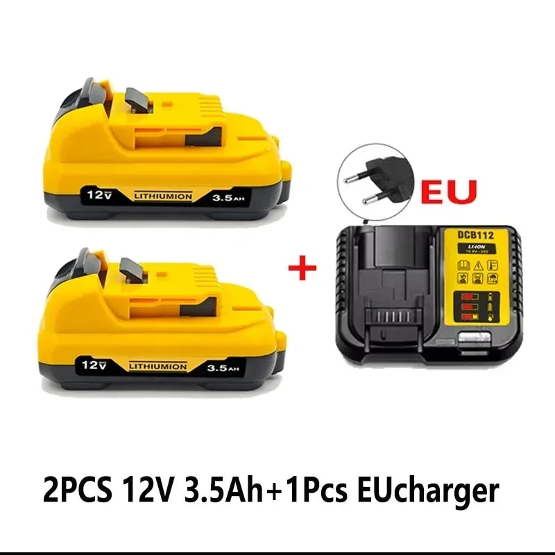 High-Capacity 12V Lithium Battery for Dewalt Tools – 3.0Ah / 5.0Ah / 6.0Ah – Compatible with DCB120, DCB124, DW089LG, DCD701F2, Laser Levels & More