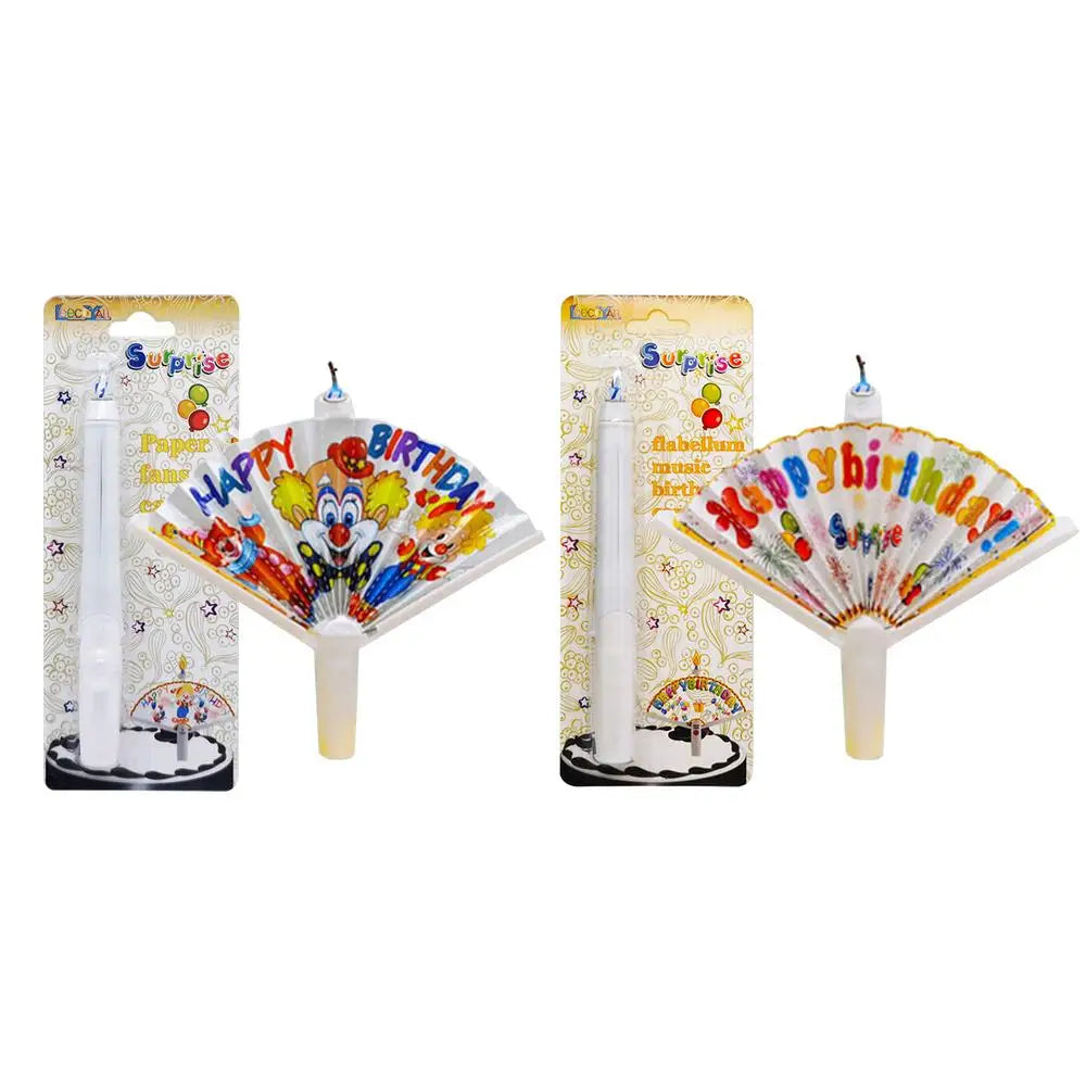 Happy Birthday Candle Fan-Shaped Birthday Candle Supplies Birthday Cake Candle Decor Funny Candles for Decorating Birthday Theme